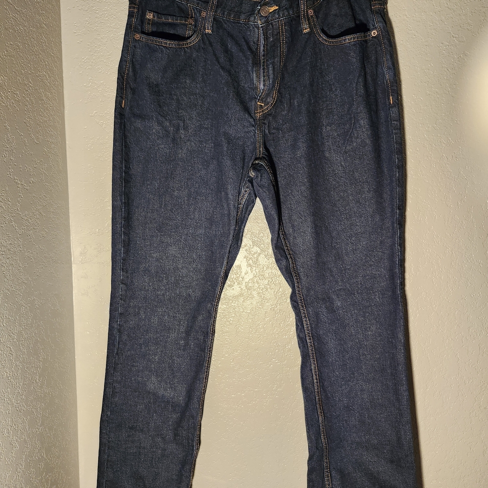 Old Navy Men's Dark Blue Straight Jeans 38x32
